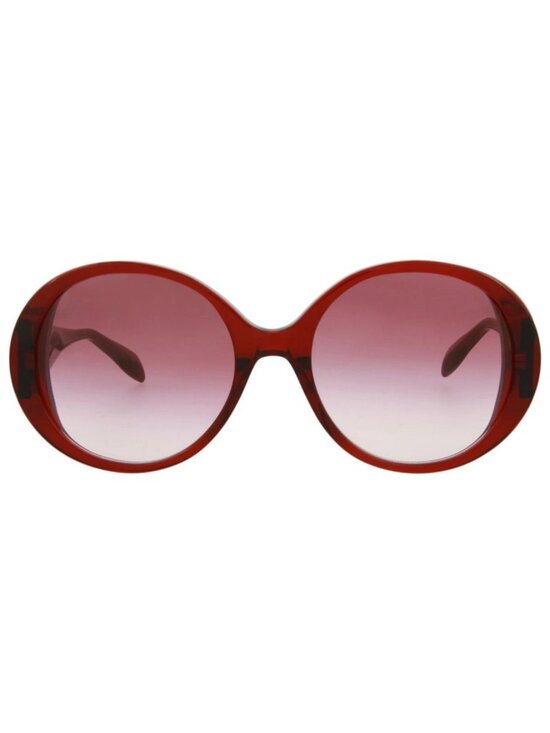 Alexander McQueen Accessories - New Alexander McQueen Women's Sunglasses Round Oval Acetate Frame Burgundy Red